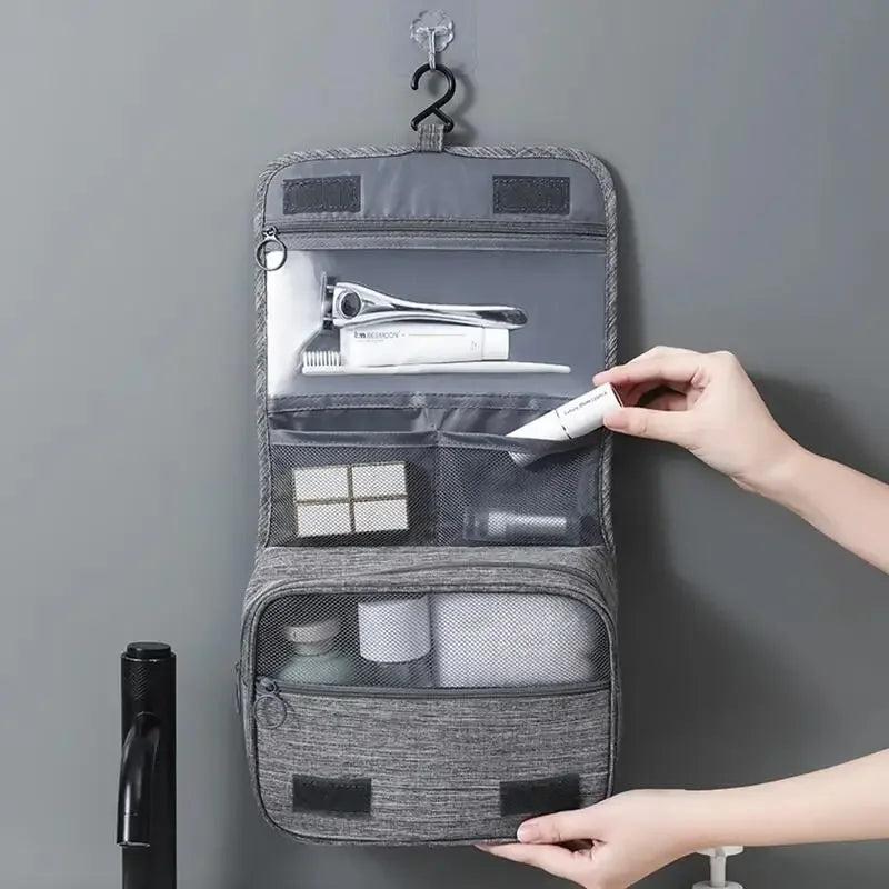 Beauty case portatile impermeabile in tessuto Oxford con scomparti multipli
